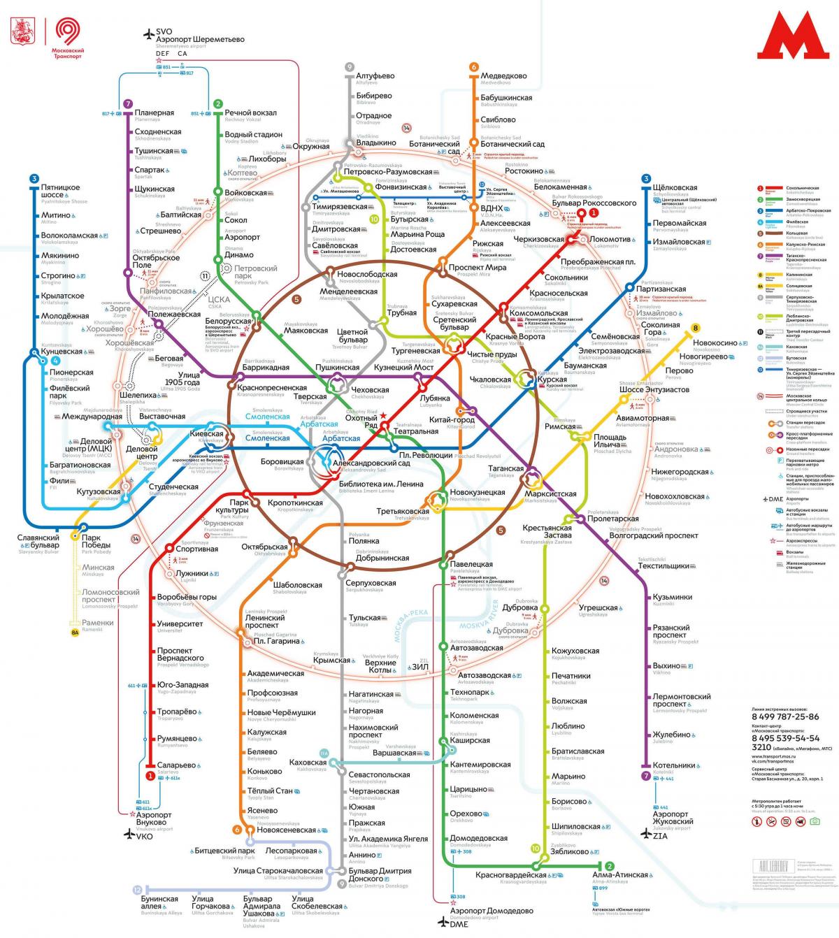 Moskva vervoer-map