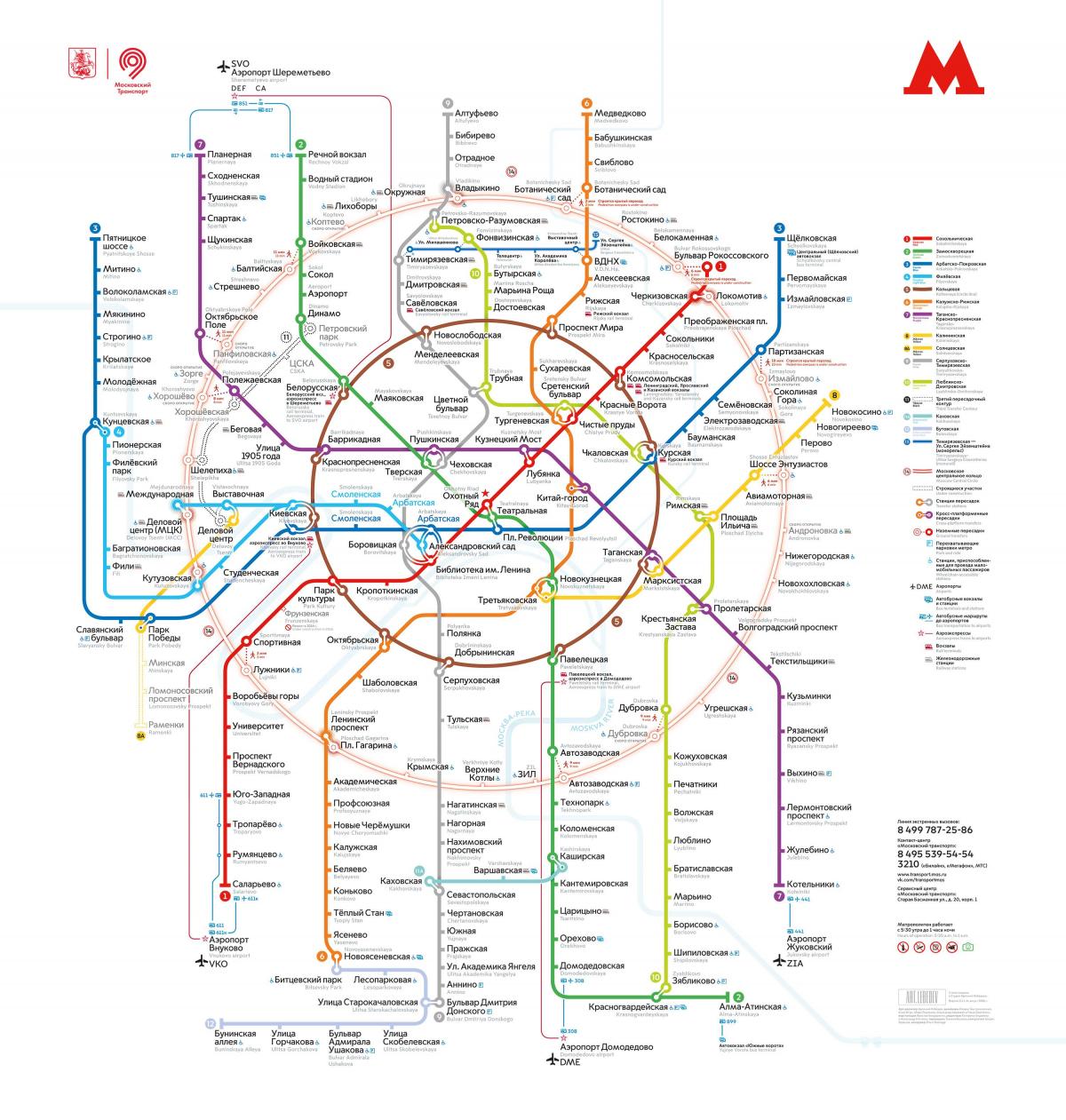 kaart van die Moskou metro