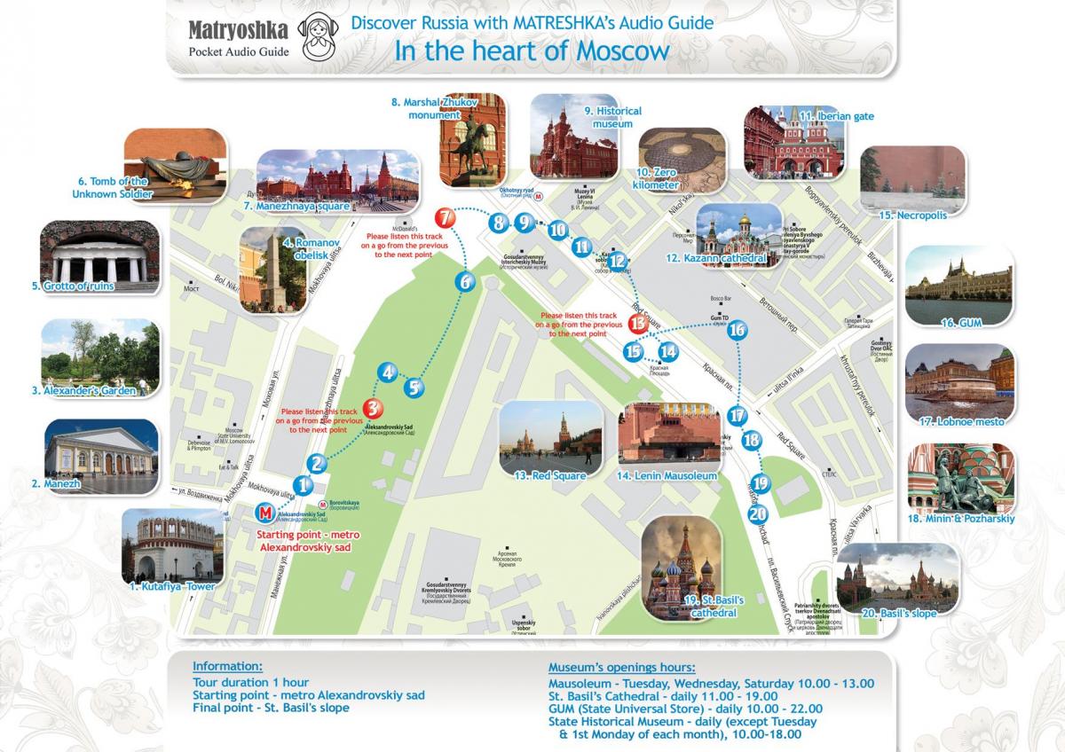 Moskou reis kaart