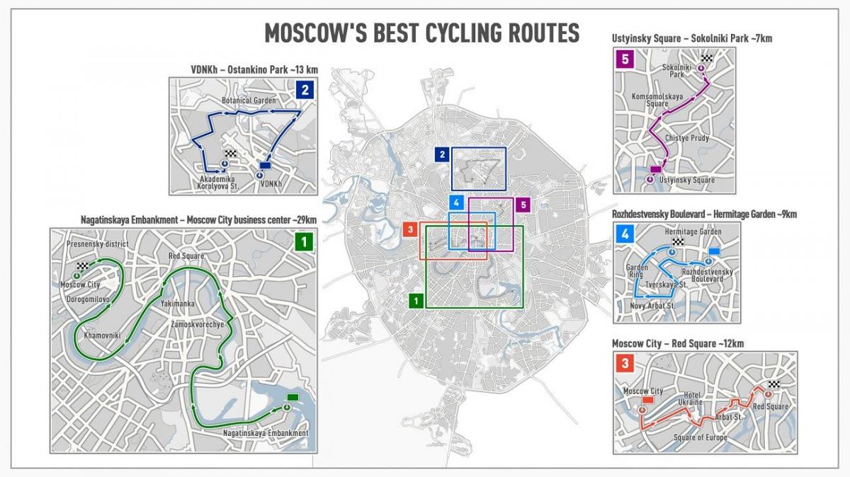 Moskva fiets kaart