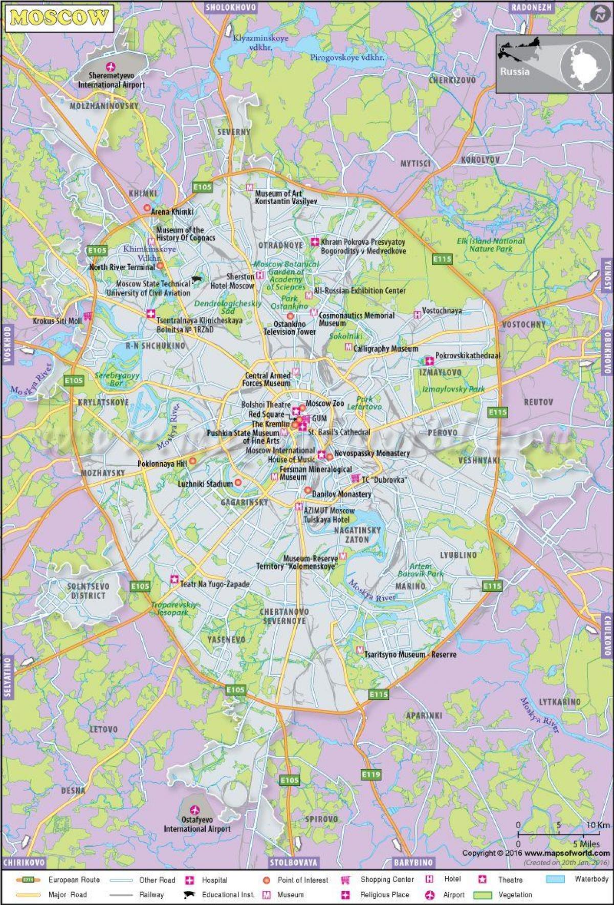 kaart van Moskou id
