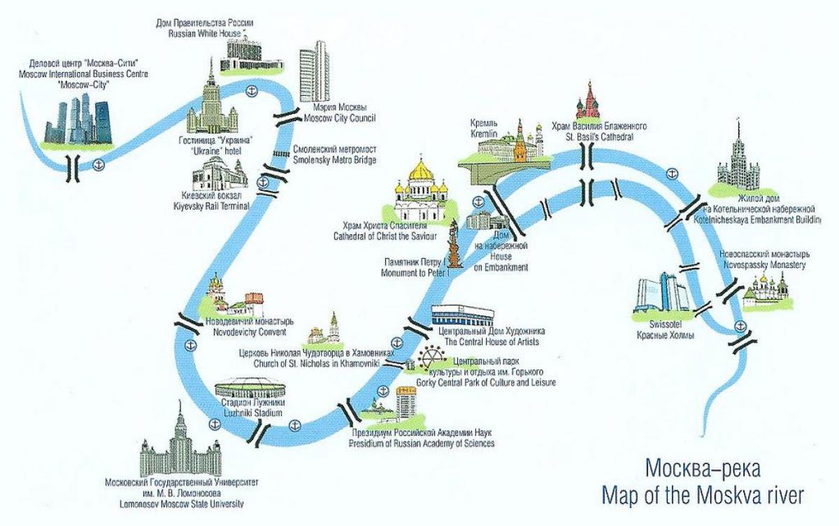 Moskva rivier kaart