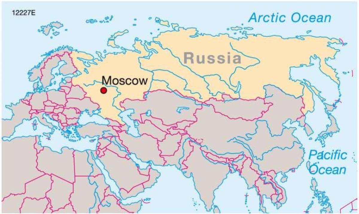 Moskou op die kaart van Rusland