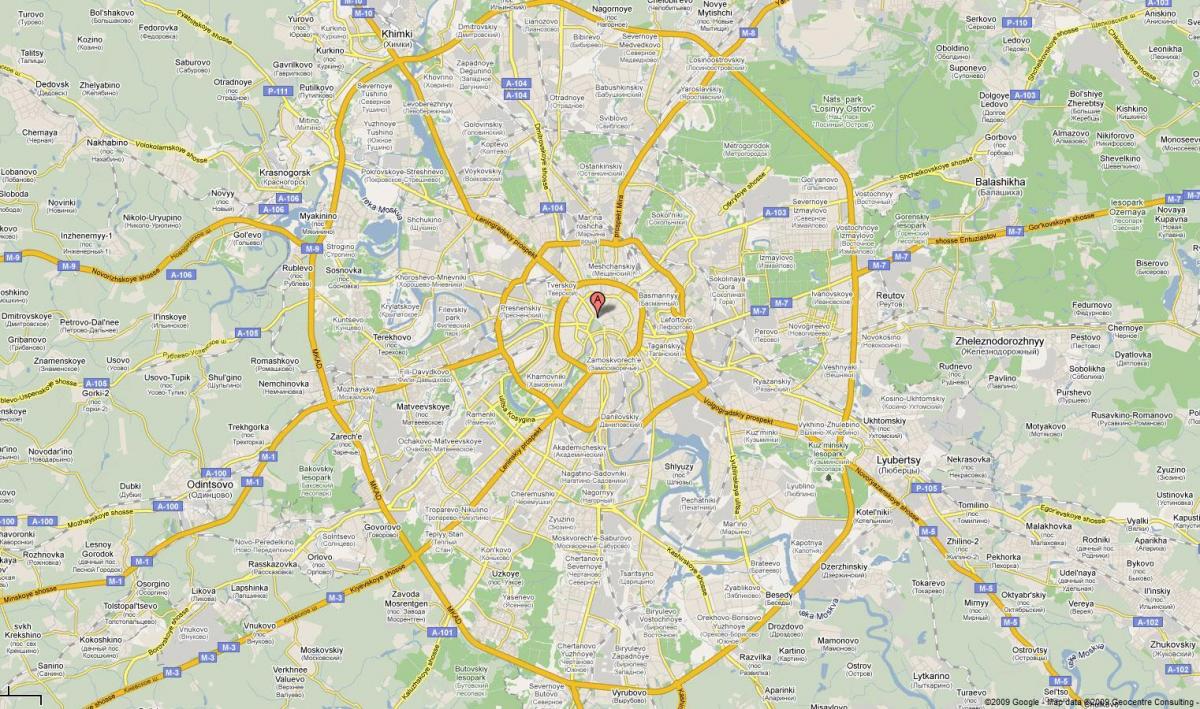 Moskva snelweg kaart