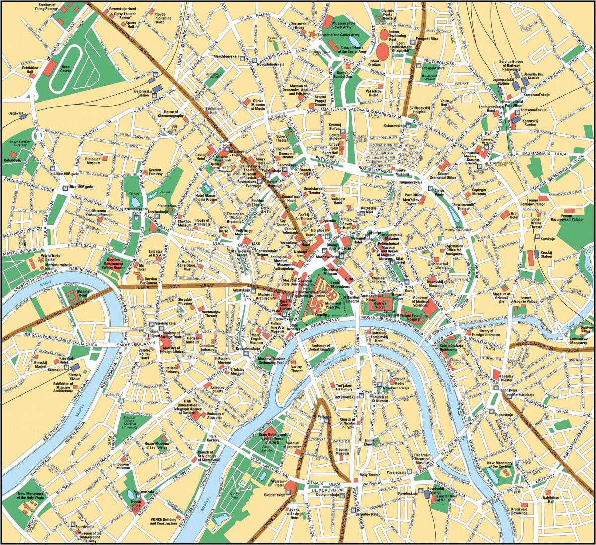 Moskva stad kaart