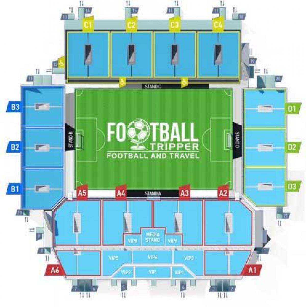 kaart van Moskva-stadion