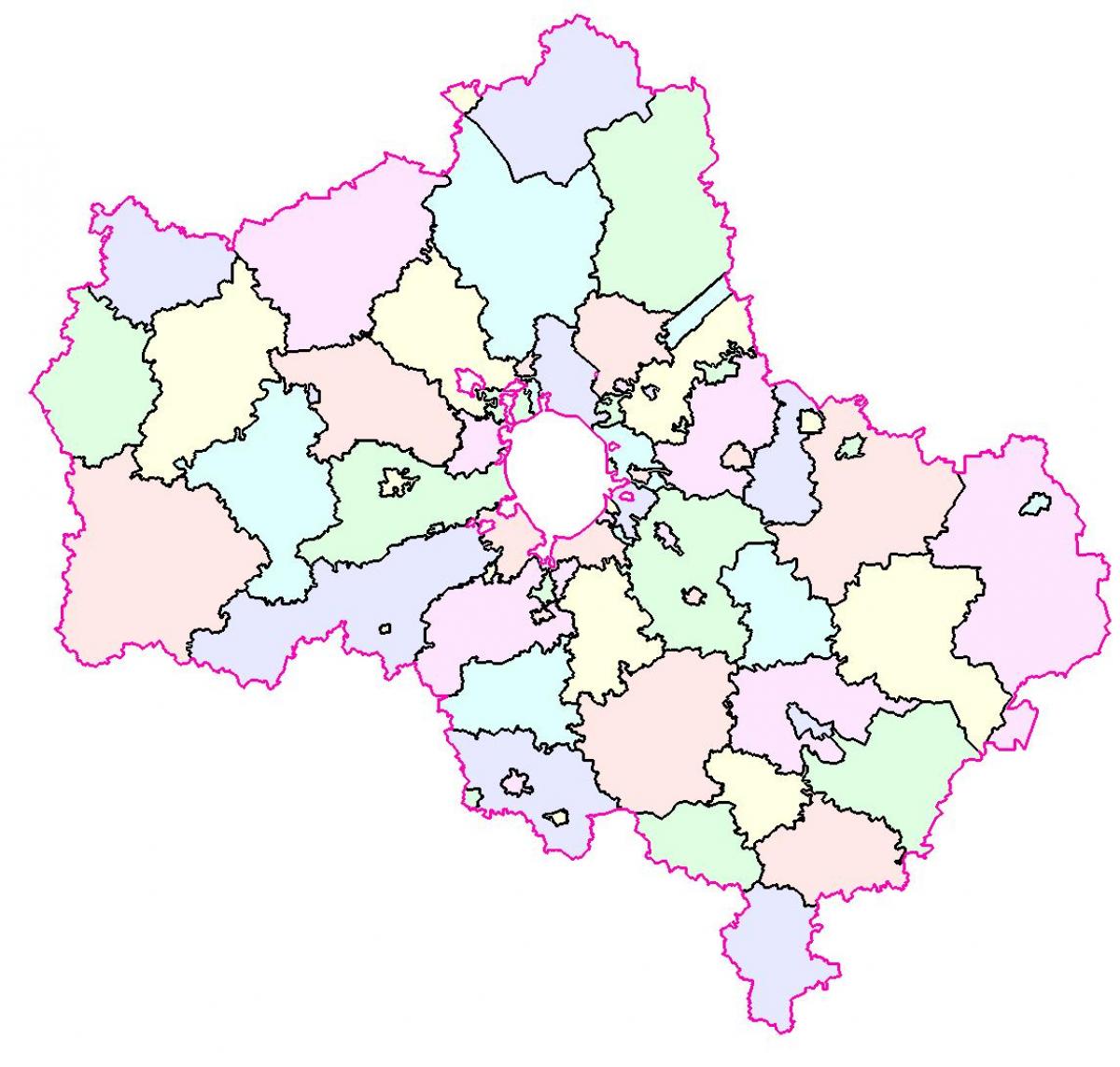 Moskva streek kaart