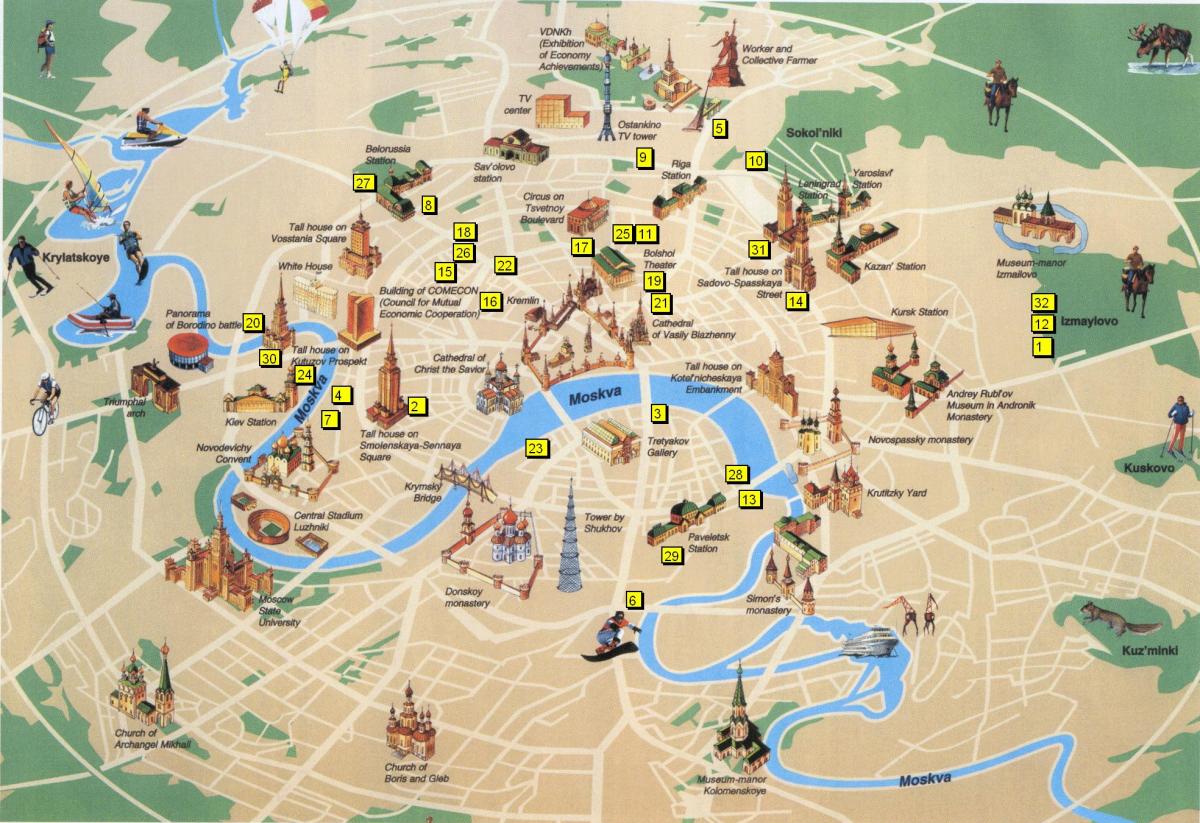 toeriste kaart Moskou