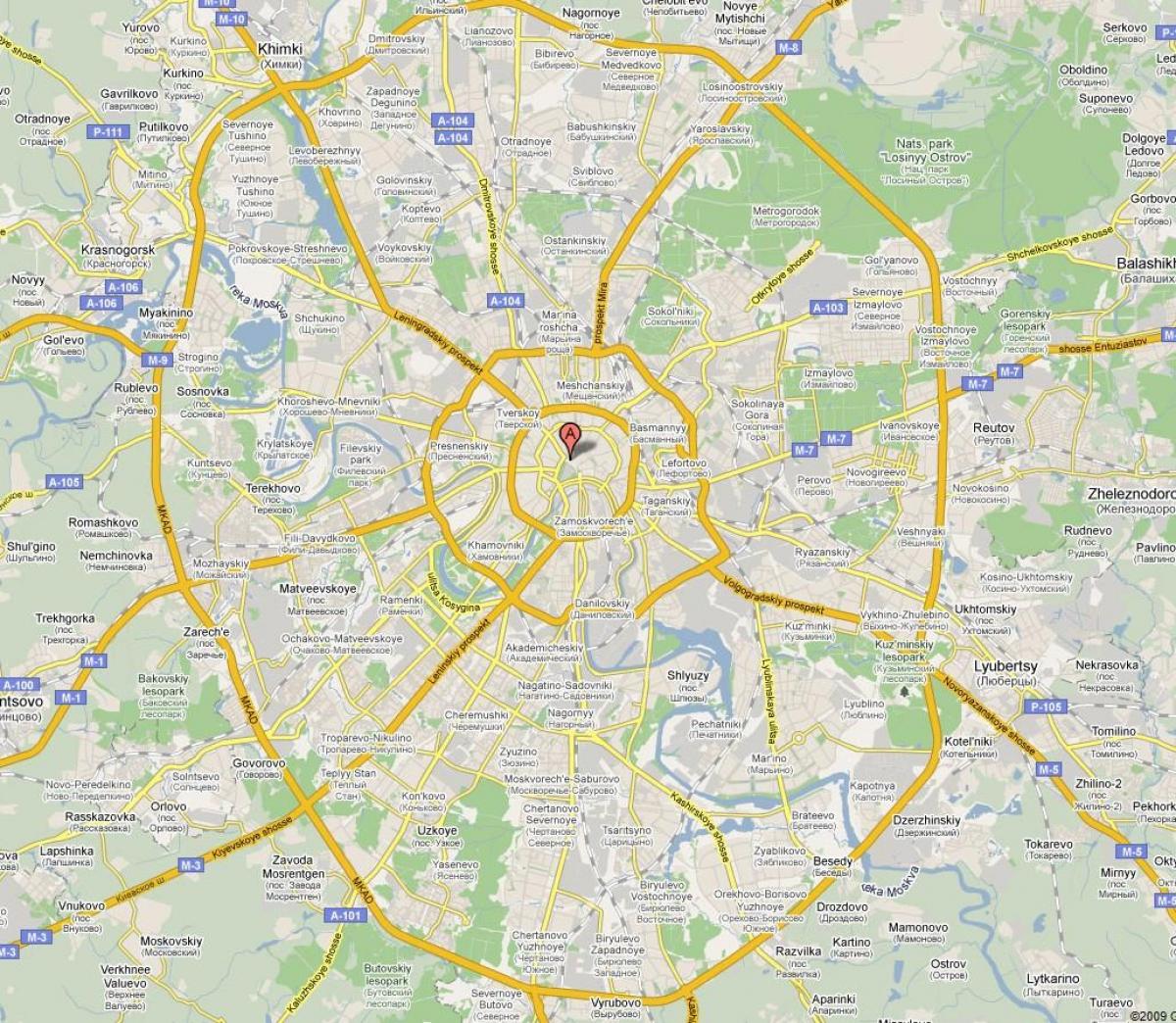 Moskva voorstad kaart