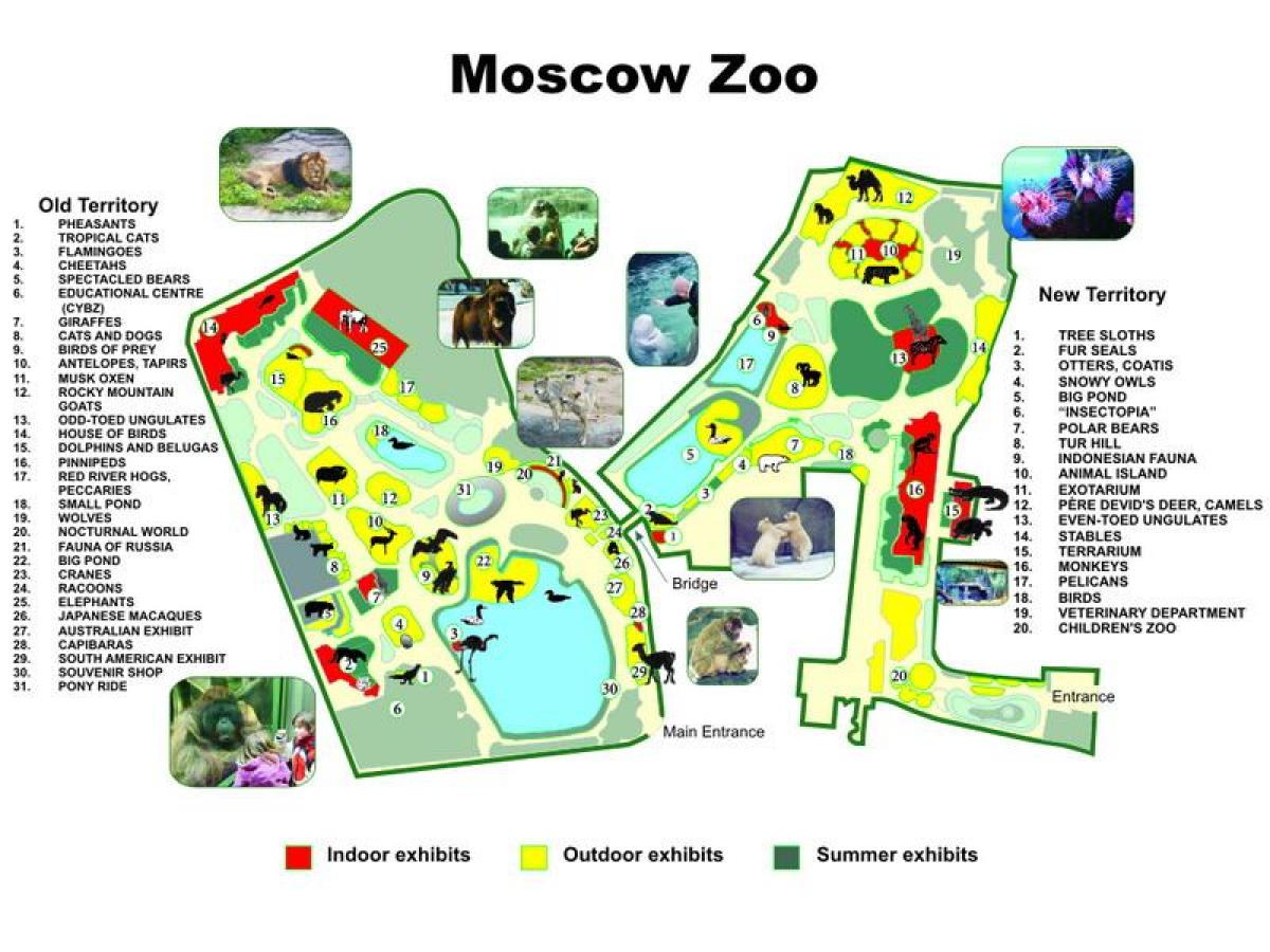 kaart van Moskou dieretuin