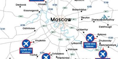 Kaart van Moskou lughawens