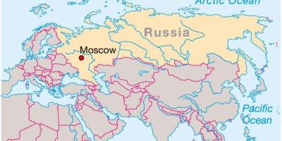 Moskou op die kaart van Rusland