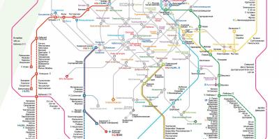 Kaart van Moskva trein